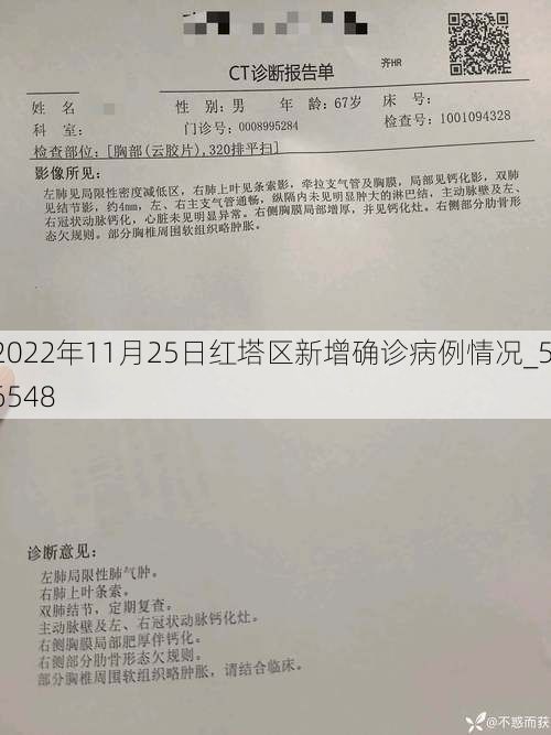 2022年11月25日紅塔區(qū)新增確診病例情況_56548