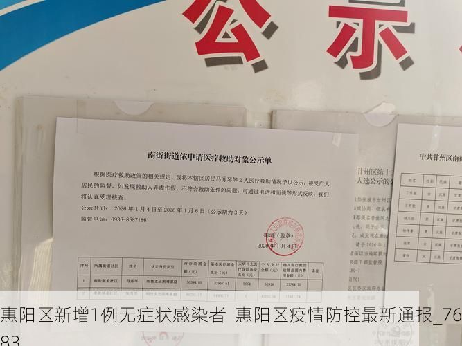 惠阳区新增1例无症状感染者  惠阳区疫情防控最新通报_76583