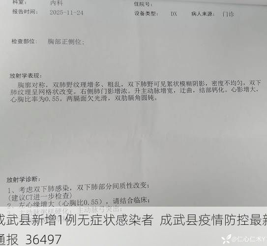 成武縣新增1例無癥狀感染者  成武縣疫情防控最新通報_36497