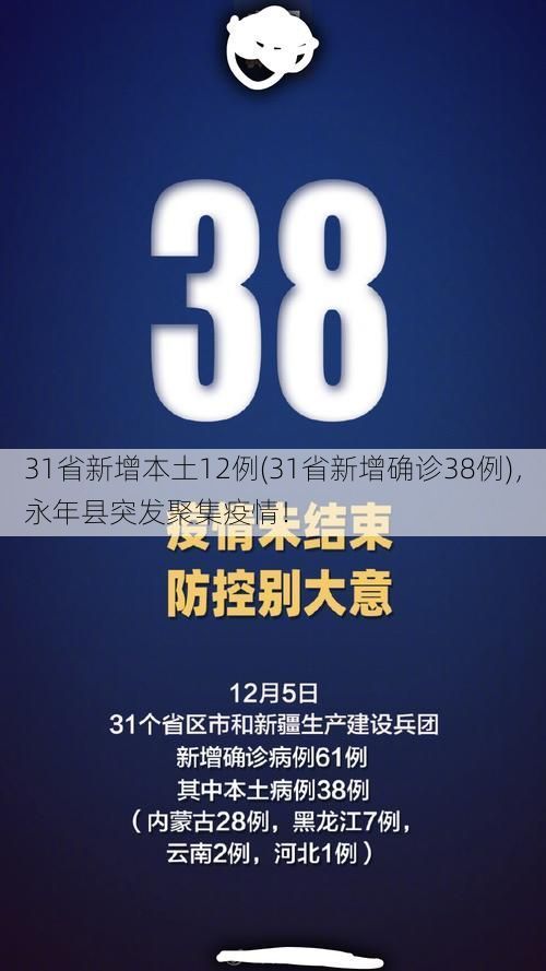 31省新增本土12例(31省新增確診38例)，永年縣突發(fā)聚集疫情！