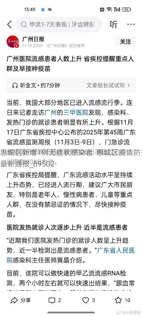 惠城区新增1例无症状感染者  惠城区疫情防控最新通报_69502