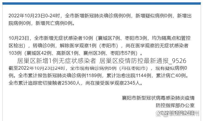 居巢區(qū)新增1例無癥狀感染者  居巢區(qū)疫情防控最新通報_9526