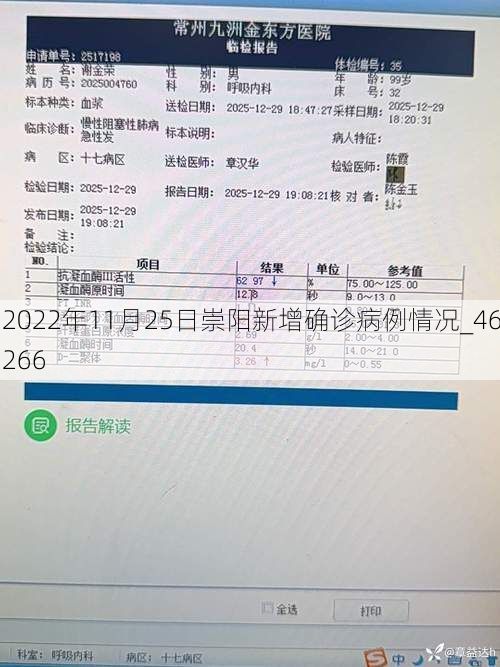 2022年11月25日崇陽(yáng)新增確診病例情況_46266