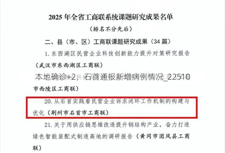 本地确诊+2，石首通报新增病例情况_22510