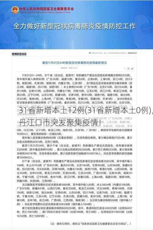 31省新增本土12例(31省新增本土0例)，丹江口市突發(fā)聚集疫情！