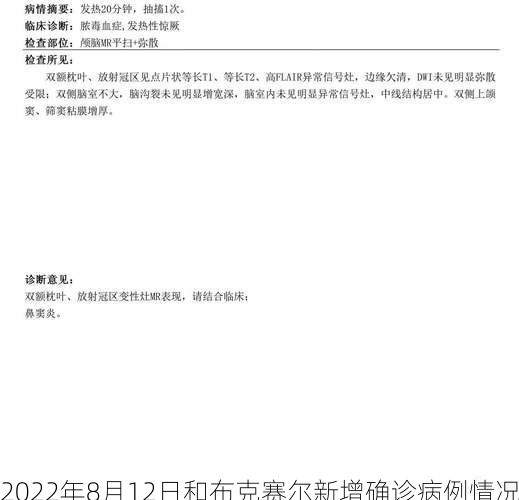 2022年8月12日和布克赛尔新增确诊病例情况