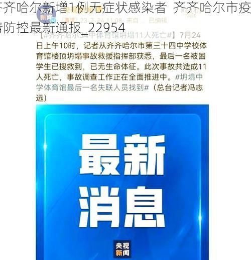 齐齐哈尔新增1例无症状感染者  齐齐哈尔市疫情防控最新通报_22954