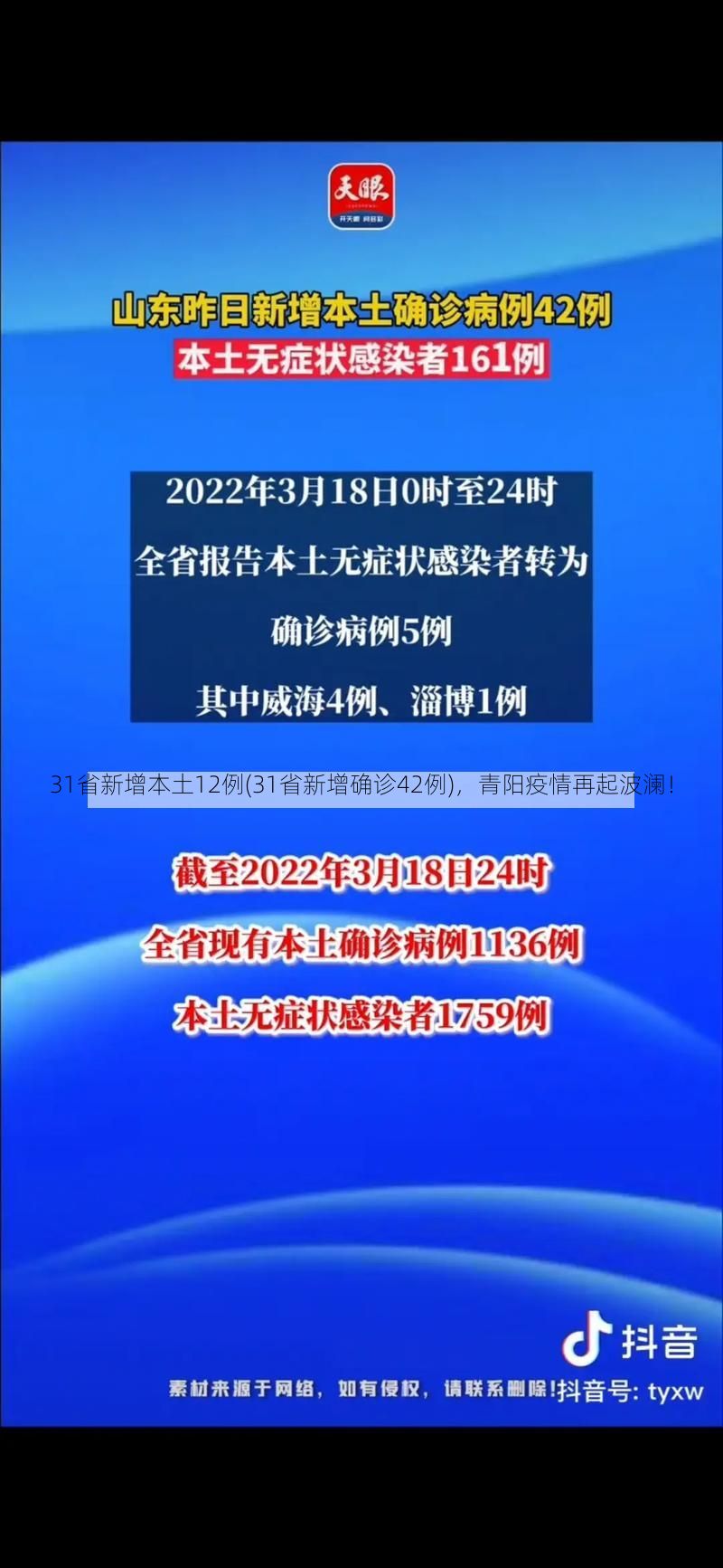 31省新增本土12例(31省新增確診42例)，青陽疫情再起波瀾！