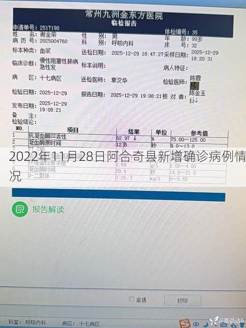 2022年11月28日阿合奇縣新增確診病例情況