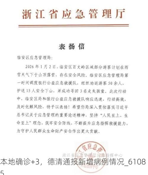 本地确诊+3，德清通报新增病例情况_61085