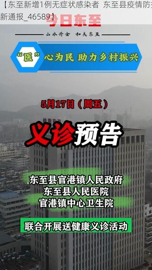 【东至新增1例无症状感染者  东至县疫情防控最新通报_46589】