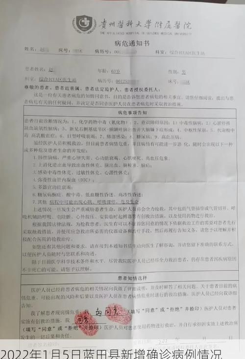 2022年1月5日蓝田县新增确诊病例情况