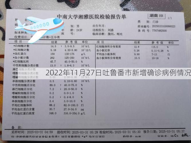 2022年11月27日吐魯番市新增確診病例情況