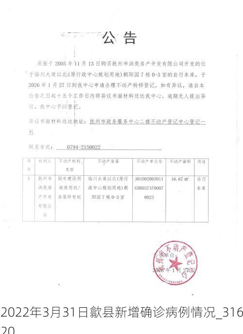 2022年3月31日歙县新增确诊病例情况_31620