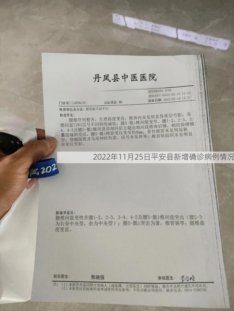 2022年11月25日平安縣新增確診病例情況