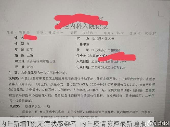 内丘新增1例无症状感染者  内丘疫情防控最新通报_20563