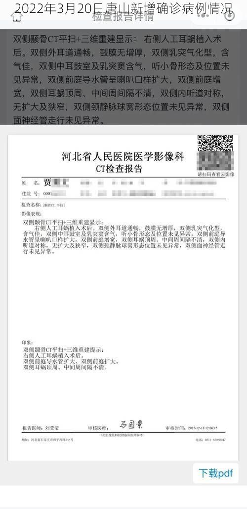 2022年3月20日唐山新增确诊病例情况