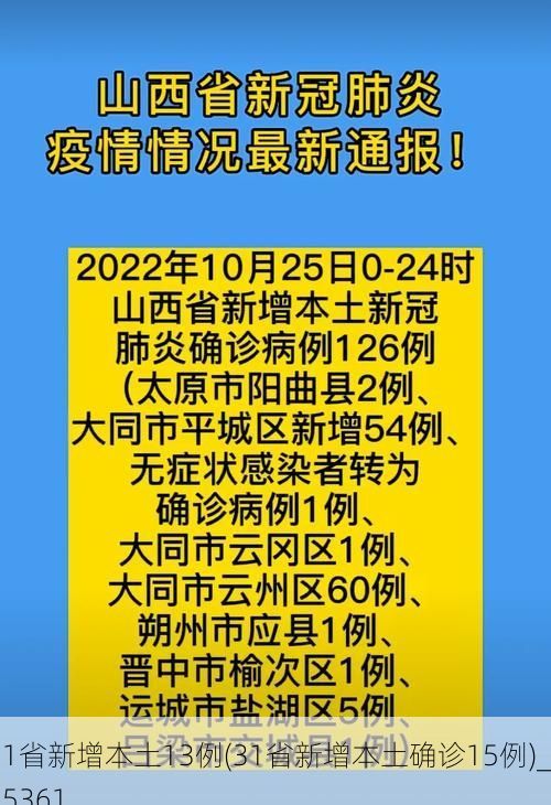 31省新增本土13例(31省新增本土确诊15例)_65361