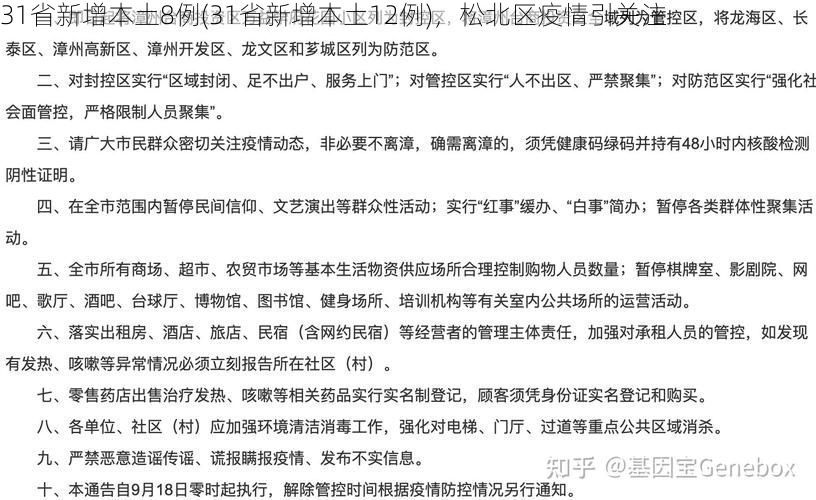 31省新增本土8例(31省新增本土12例)，松北区疫情引关注