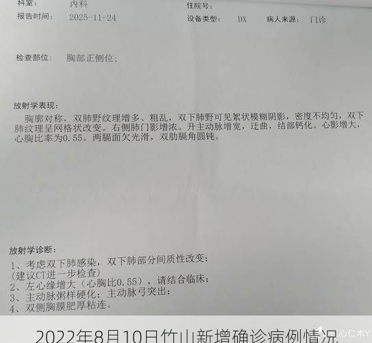 2022年8月10日竹山新增确诊病例情况