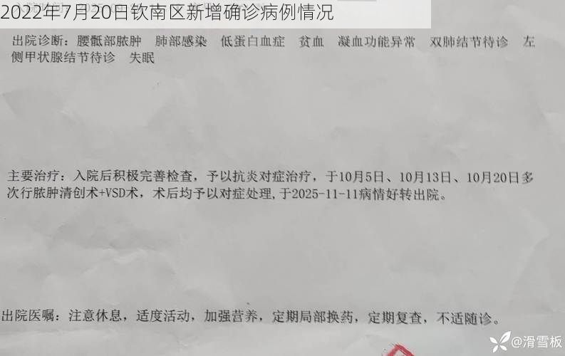2022年7月20日钦南区新增确诊病例情况