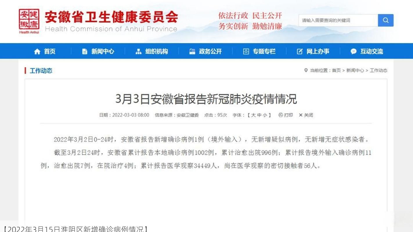 【2022年3月15日淮阴区新增确诊病例情况】