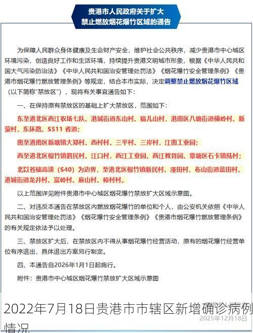 2022年7月18日贵港市市辖区新增确诊病例情况