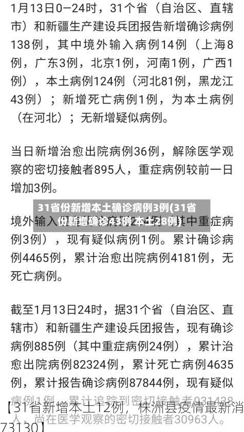 【31省新增本土12例，株洲县疫情最新消息_73130】