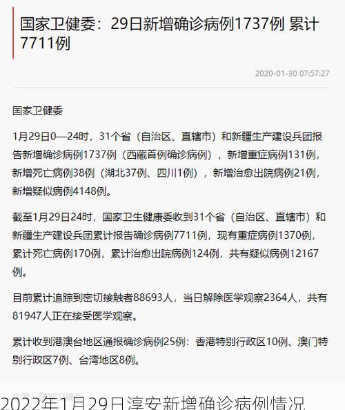 2022年1月29日淳安新增确诊病例情况