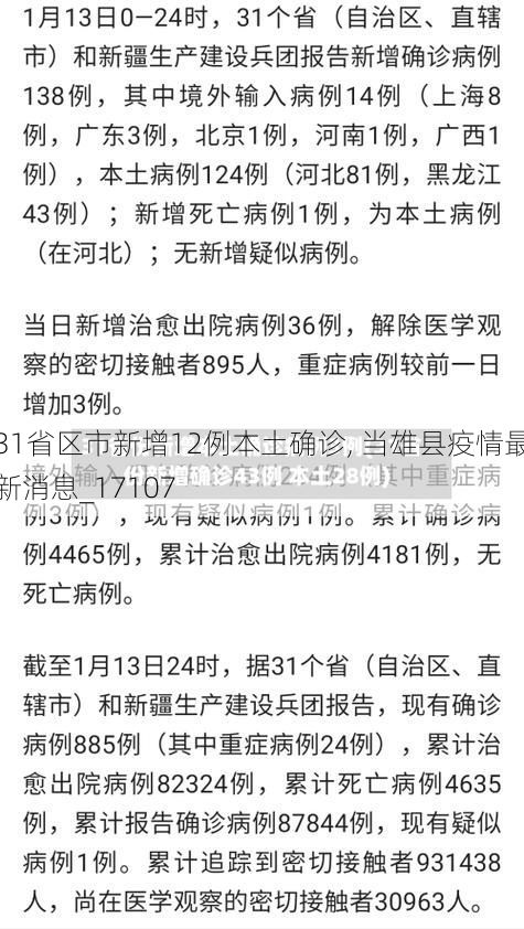 31省区市新增12例本土确诊, 当雄县疫情最新消息_17107