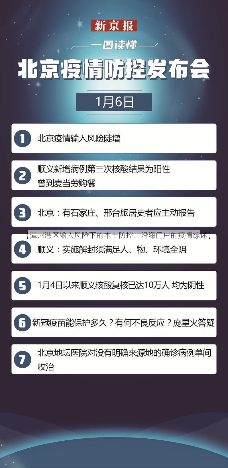 【漳州港区输入风险下的本土防控：沿海门户的疫情综述】
