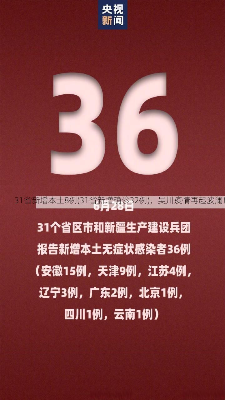 31省新增本土8例(31省新增确诊32例)，吴川疫情再起波澜！