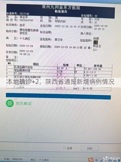 本地确诊+2，陕西省通报新增病例情况
