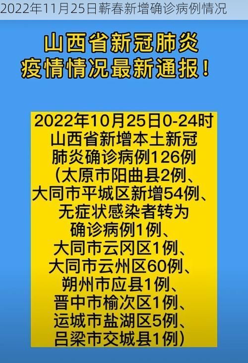 2022年11月25日蕲春新增确诊病例情况