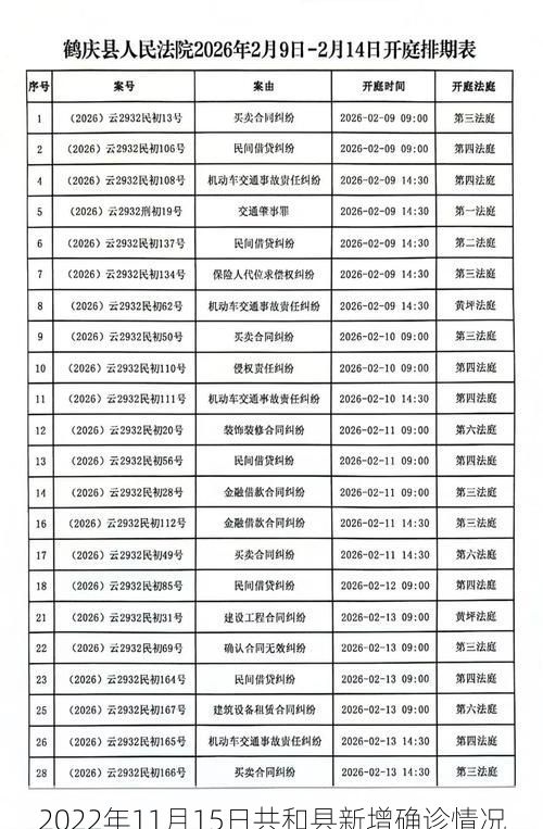 2022年11月15日共和县新增确诊情况
