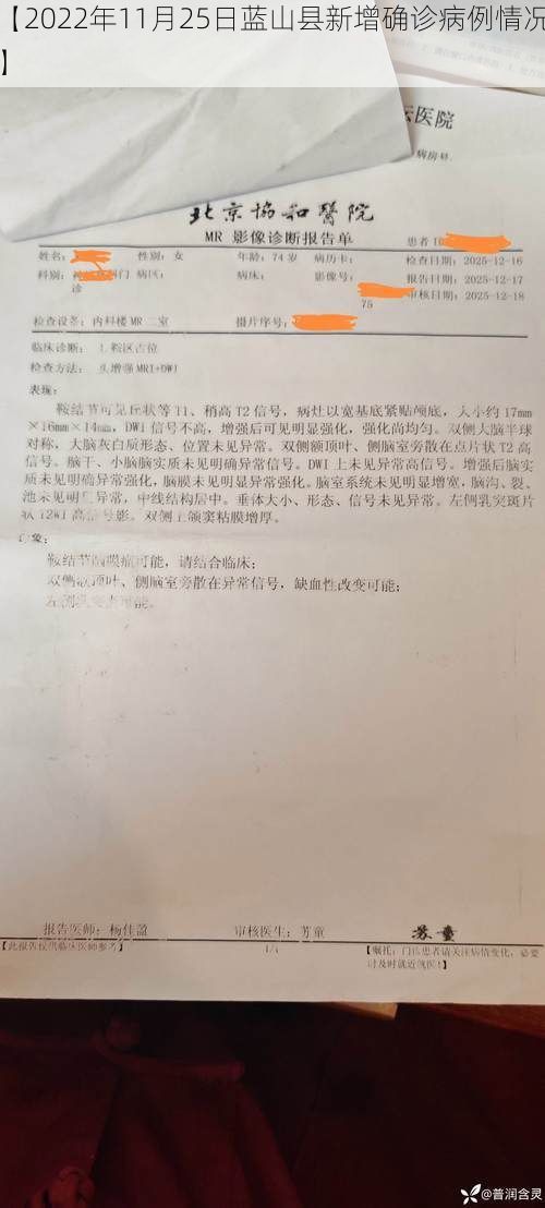 【2022年11月25日蓝山县新增确诊病例情况】