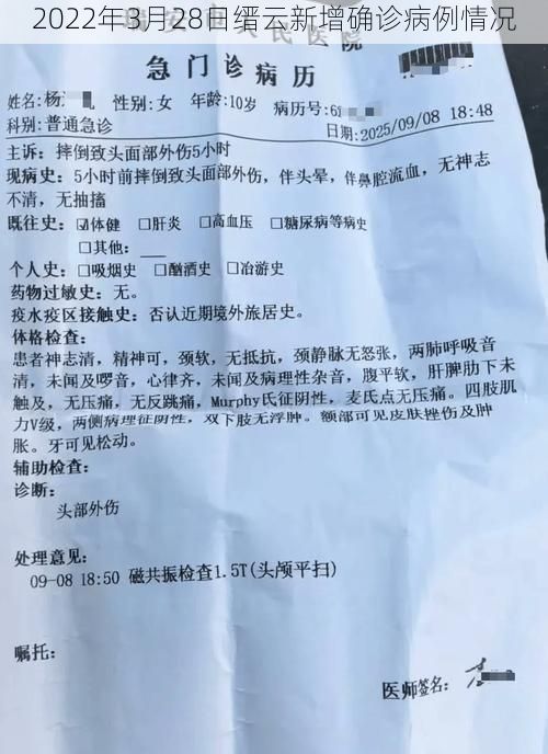 2022年3月28日缙云新增确诊病例情况