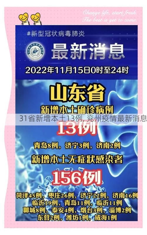 31省新增本土13例, 兖州疫情最新消息