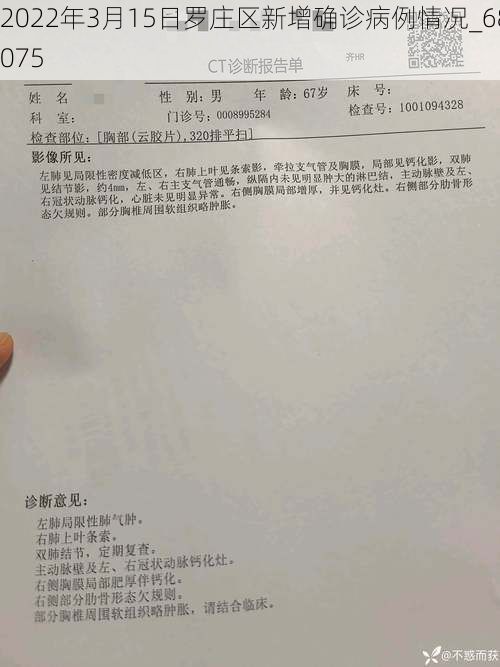 2022年3月15日罗庄区新增确诊病例情况_68075