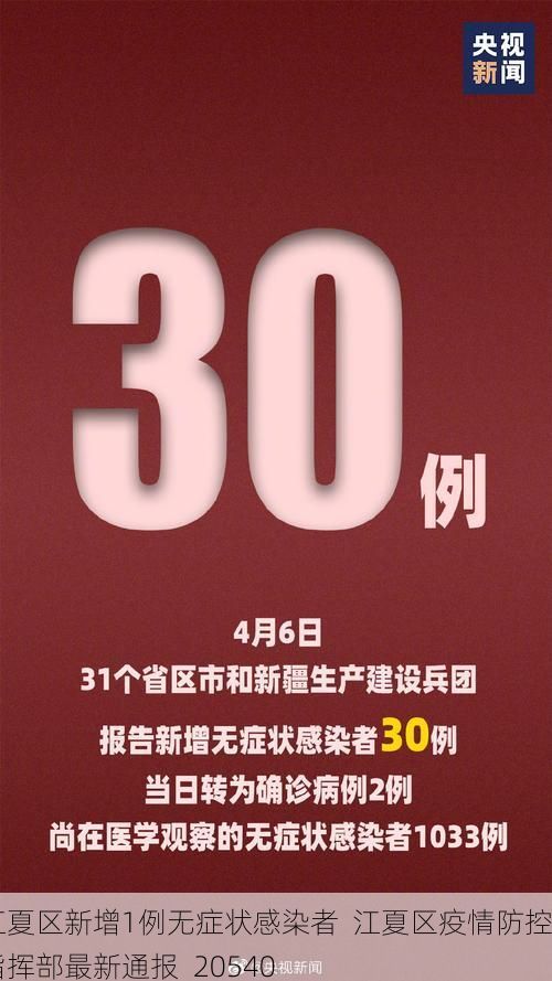 江夏区新增1例无症状感染者  江夏区疫情防控指挥部最新通报_20540