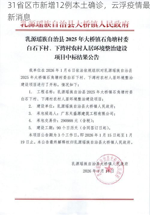 31省区市新增12例本土确诊，云浮疫情最新消息