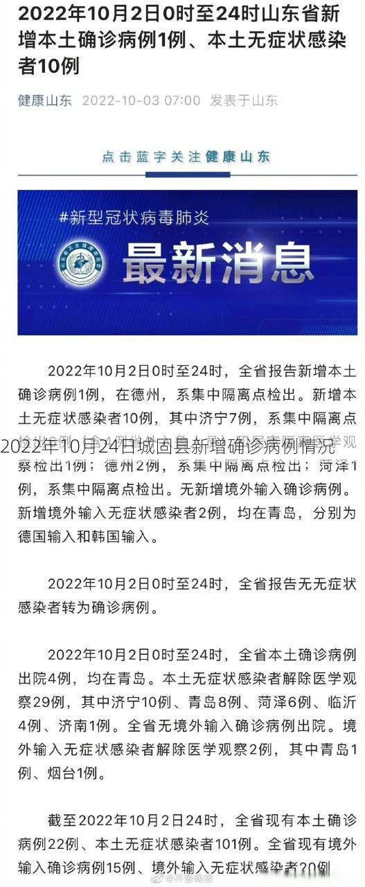 2022年10月24日城固县新增确诊病例情况