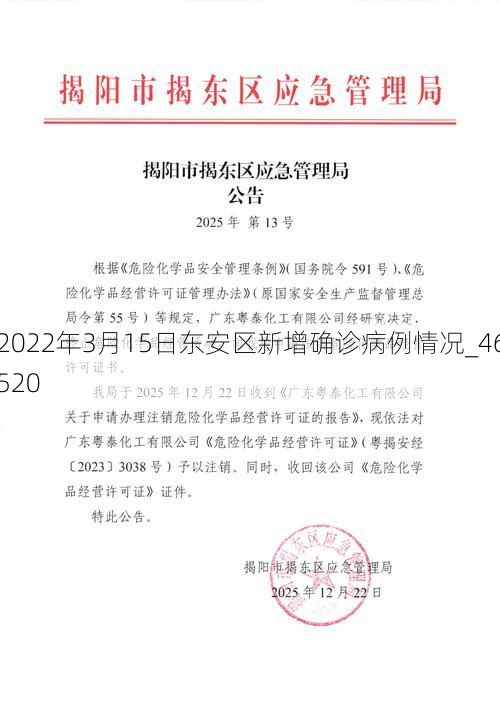 2022年3月15日东安区新增确诊病例情况_46520