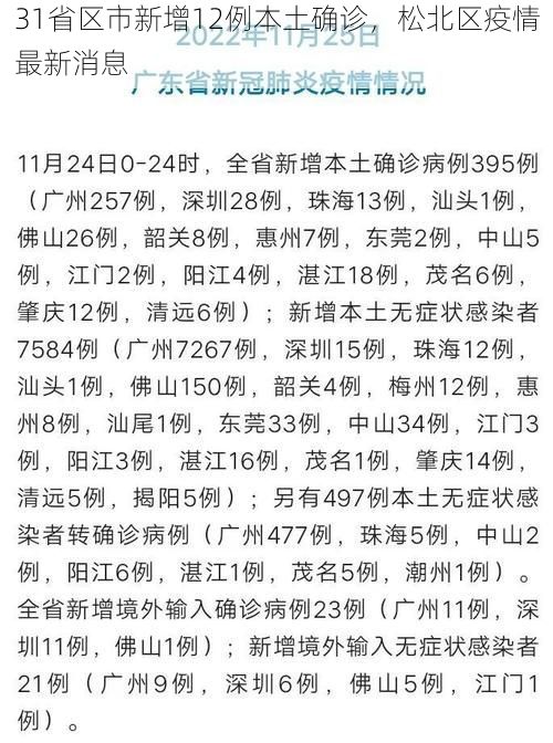 31省区市新增12例本土确诊，松北区疫情最新消息