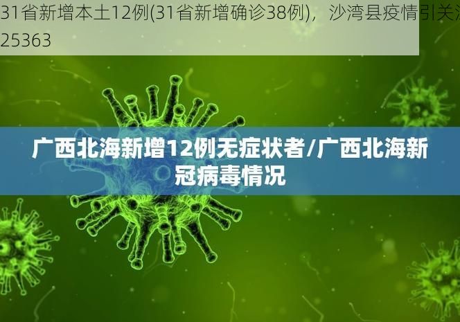 31省新增本土12例(31省新增确诊38例)，沙湾县疫情引关注_25363