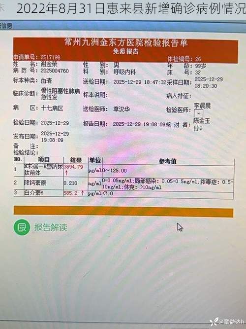 2022年8月31日惠来县新增确诊病例情况