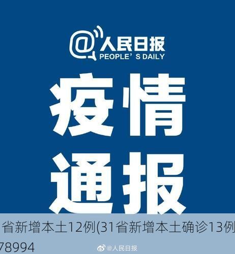 31省新增本土12例(31省新增本土确诊13例)_78994