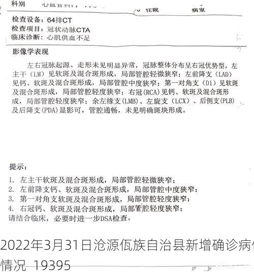2022年3月31日沧源佤族自治县新增确诊病例情况_19395