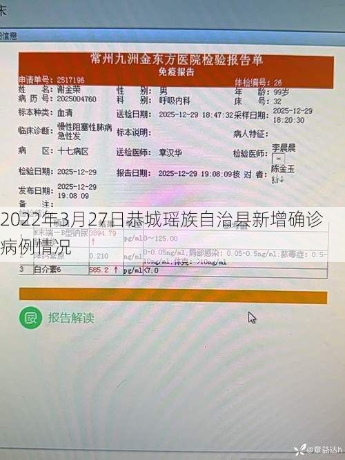 2022年3月27日恭城瑶族自治县新增确诊病例情况
