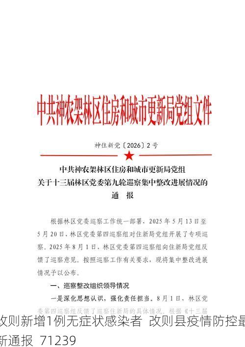 改则新增1例无症状感染者  改则县疫情防控最新通报_71239